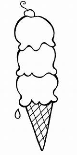 Ice Cream Cone Coloring Pages Color Drawing Summer Melting Line Cute Mickey Clipart Print Printable Mouse Sheets Kids Clip Bulk sketch template