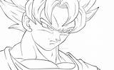 Goku Pages Coloring Colouring Deviantart sketch template
