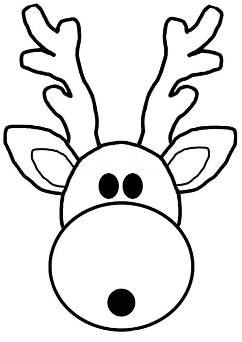 printable reindeer face printable templates