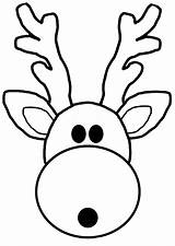Reindeer Template Printable Mask Rudolph Coloring Pages Christmas Kids Face Activities Do Masks Door Color Xmas Simple Costumes Holiday Festival sketch template