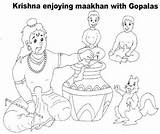 Krishna Janmashtami Shri Familyholiday sketch template