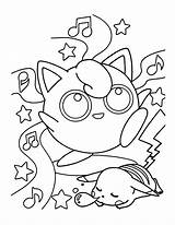Pokemon Coloring Pages Jigglypuff Color Pikachu Printable Cute Squirtle Template Coloringpages1001 Eevee Charmander sketch template