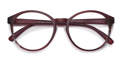 delaware round matte burgundy frame glasses for women eyeglasses