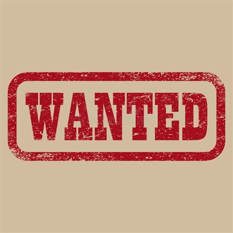 wanted red stamp text stock vector illustration  document