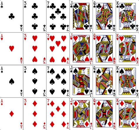 playing cards   designs  numbers    showing