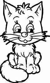 Coloring Cat Look Wecoloringpage sketch template