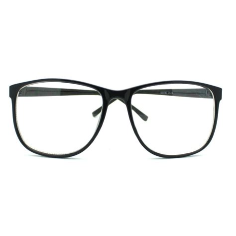 Black Large Nerdy Thin Plastic Frame Clear Lens Eye Glasses Frame 3