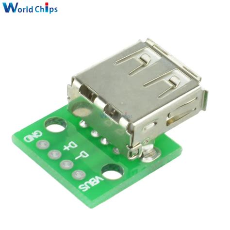 pcs type  female usb  dip mm pcb board adapter converter  arduino buy   price