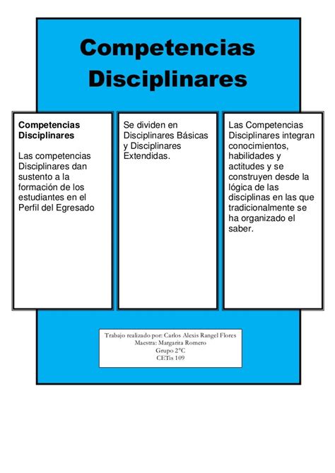 competencias disciplinares