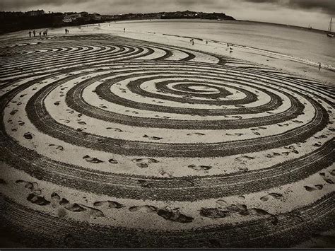 artist s spectacular sand drawings on england s most exposed beaches