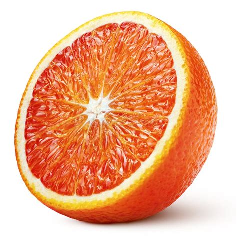 Half Orange Citrus Fruit Isolated On White Stock Image Image Of