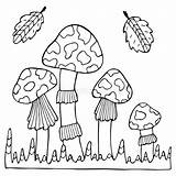 Agaric Isolated sketch template