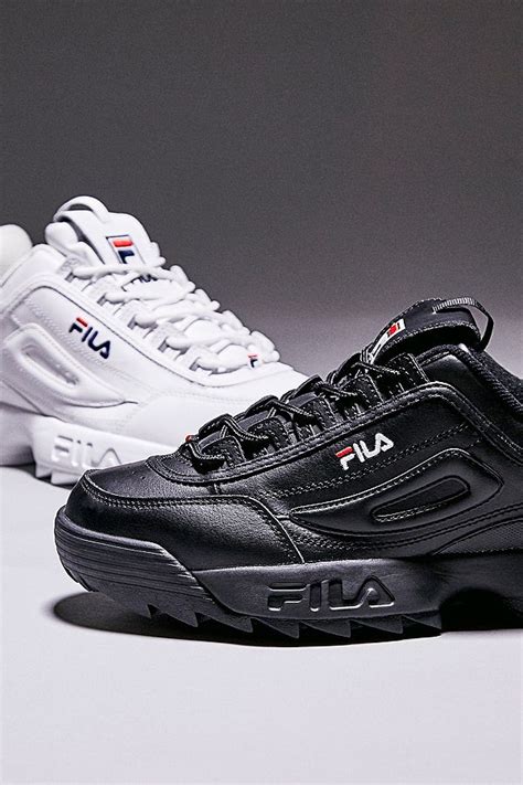 fila disruptor ii black mens trainers urban outfitters uk