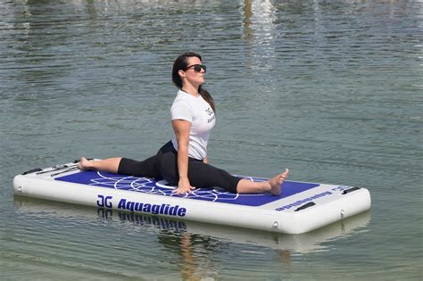 catalog stand  paddle yoga fitness aqua trainer mat  aquaglide