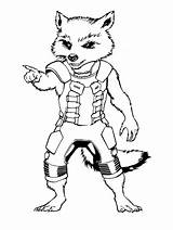 Raccoon Superhero sketch template