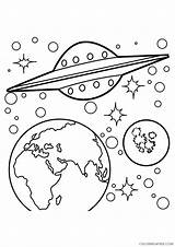 Coloring Pages Coloring4free Ship Planet Alien Related Posts sketch template