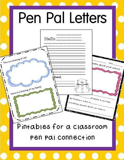 teachers notebook  pal letters penpal letter templates