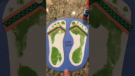 footprint flip flop craft youtube