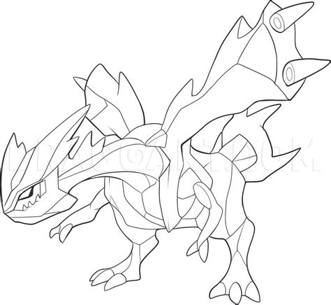 draw kyurem coloring page trace drawing