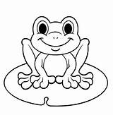Frog Coloring Pages Cute Frogs Ages Coloringpagesfortoddlers Color Animal Kids Drawing Spring Sheets Happy Choose Board sketch template