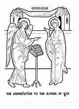 Annunciation Clip Module Term Orthodox Followers Mary Theotokos Icon Age sketch template