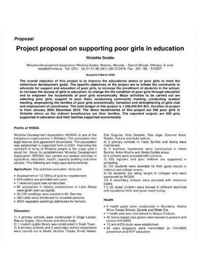 education project proposal samples  ms word pages google