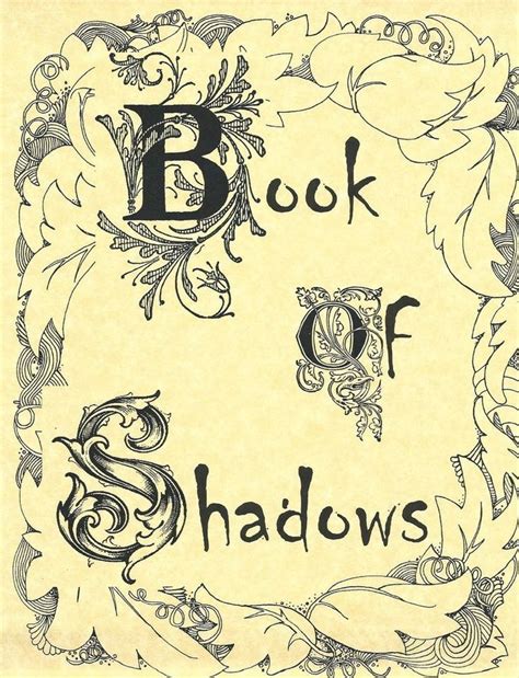 book of shadows spell pages cover page wicca witchcraft bos