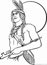 Coloring Native Pages Getcolorings Indian sketch template