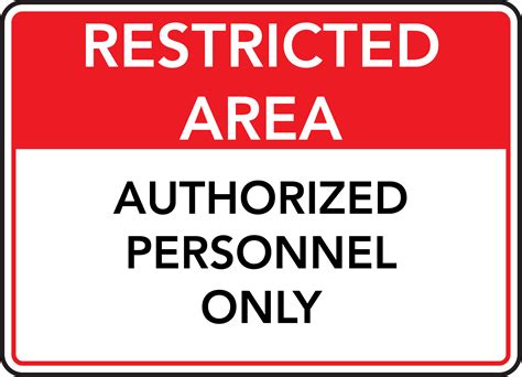 authorized personnel  sign printable
