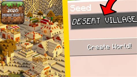 huge desert village seed  mincraft  youtube