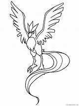 Pokemon Coloring Pages Articuno Getdrawings sketch template