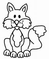 Fox Face Cliparts Cartoon Coloring Pages sketch template