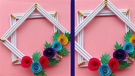 diy simple home decor wall decoration hanging flower paper craft ideas paper craft youtube