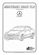 Mercedes Coloring Clk Benz Pages Cool Car Print sketch template