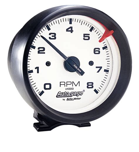 auto meter  autogage tachometer  black bezel