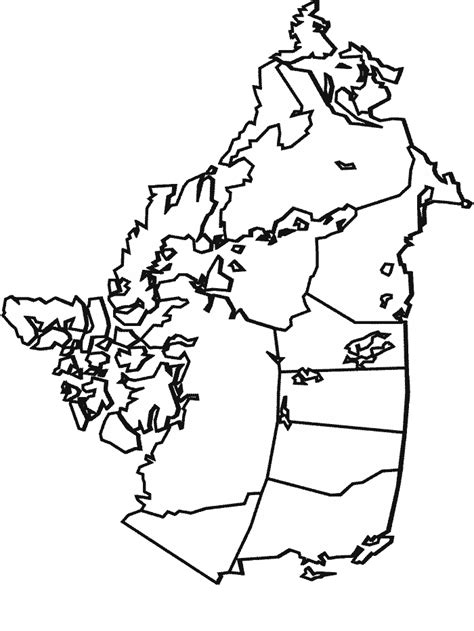 north america map coloring page coloring home