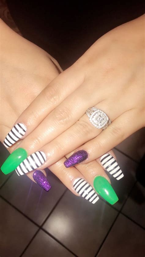 green  purple nails nails purple nails nail colors