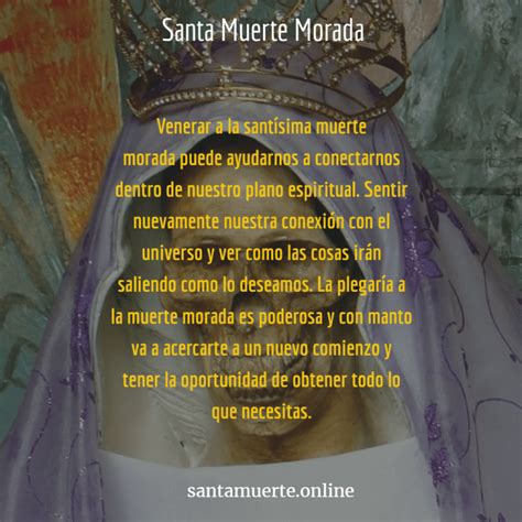 Santa Muerte Morada Oración Invocación And Culto