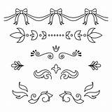 Drawn Dividers Decoration Different Text Hand Set Preview sketch template