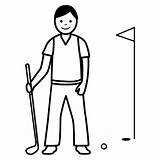 Golfistas Golfista sketch template