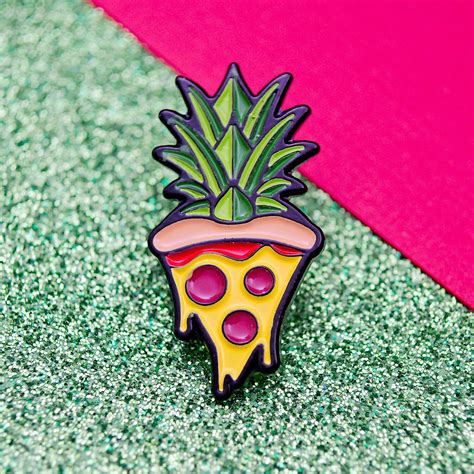 Pineapple Pizza Enamel Pin Badge Soft Enamel Badge Fun