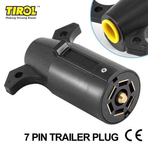 tirol tb pin trailer plug plastic   blade  connector plug rv parts male  tow