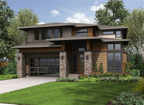 big  bright prairie style house plan jd  floor master