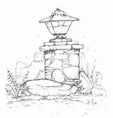 Sketch Craftsman Landscape Garden Moll Dunn Getdrawings Drawing Commercial sketch template