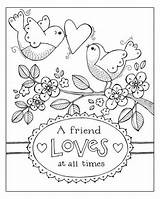 Coloring Pages Friends Adult Color Sheets Valentine Printable Forever Bible Colouring Friend Adults Kids Loves Times Sheet Book Patterns Scrapbook sketch template