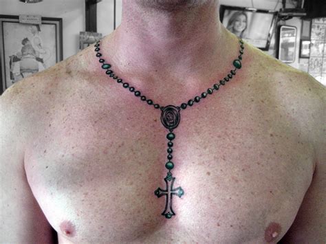 Rosary Chest Tattoo Designs Ideas And Meaning Tattoos For You