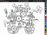 Machine Coloring Time Pages Designlooter 98kb 360px Screenshot Template sketch template