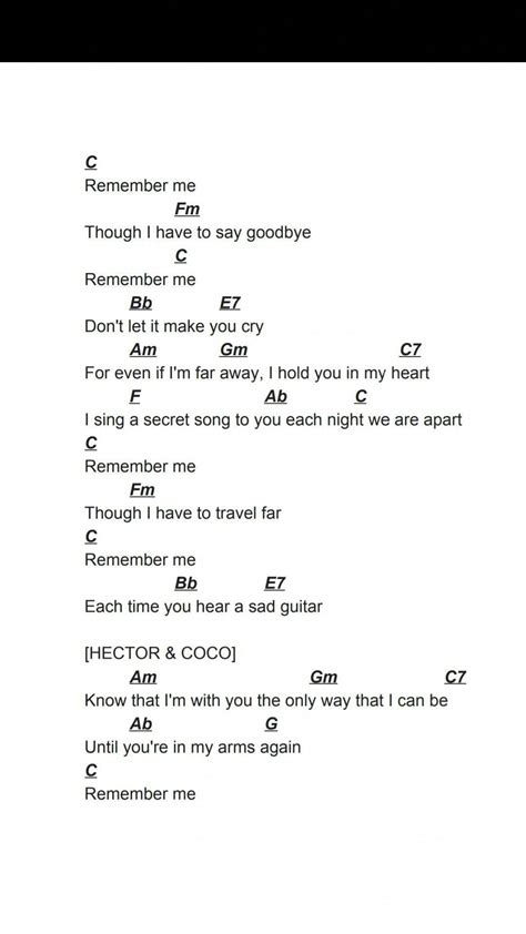 coco remember  guitar chords guitar chord song