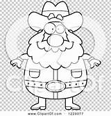 Plump Prospector Facing Illustration Front Man Royalty Clipart Vector Cory Thoman sketch template