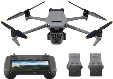 dji mavic  pro fly  combo drone  rc pro remote control  built  screen gray